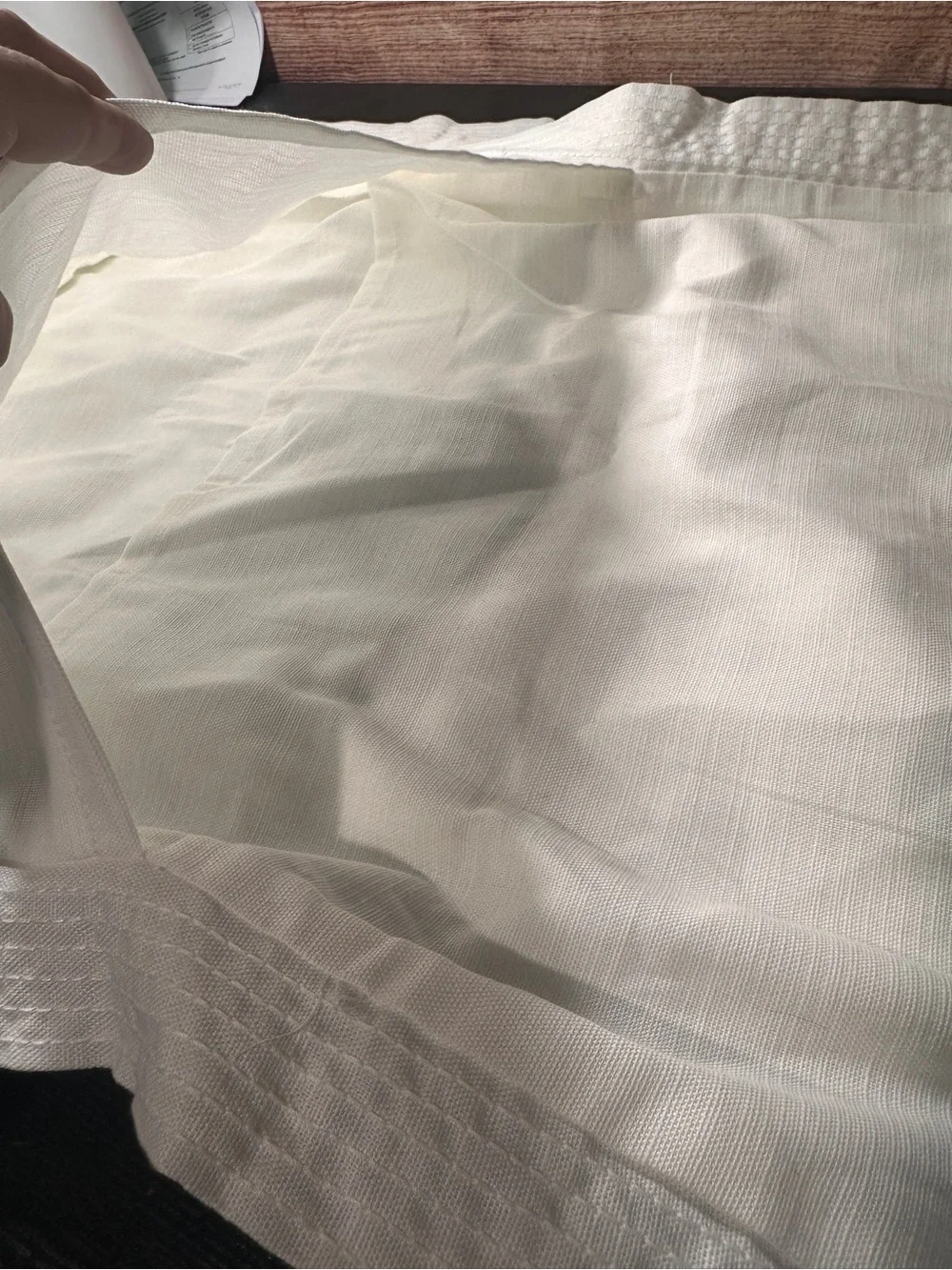 Threshold standard Queen Pillow Sham white cotton poly RN 17730